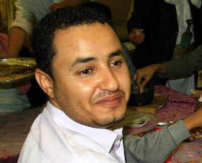 Tawfiq Al Mansouri has been in a Houthi prison for eight years. He is expected to be released as part of a prisoner swap on Sunday. Photo: Abdullah Al Mansouri