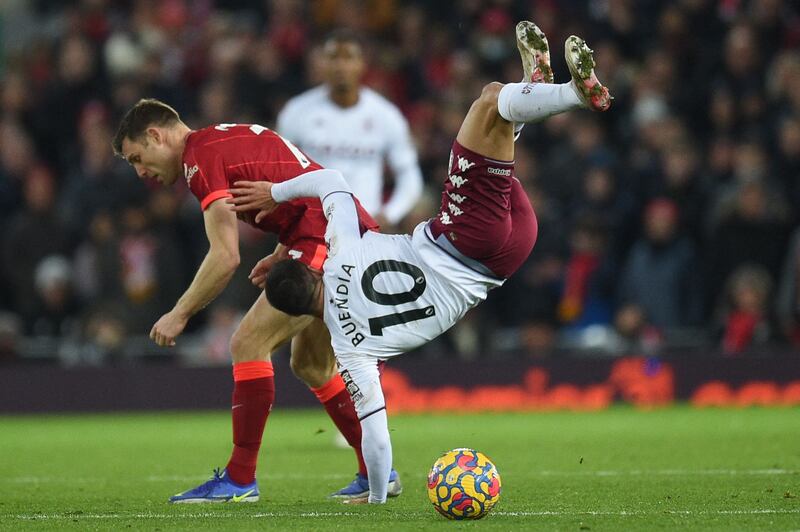 James Milner - 6: The 35-year-old had a six-minute runout against his former club after replacing Thiago. He made his presence felt with some strong challenges. AFP