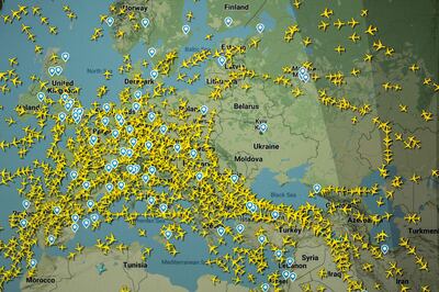 Ukraine's airspace has been closed to commercial flights since Russia began its invasion in February 2022. AFP 