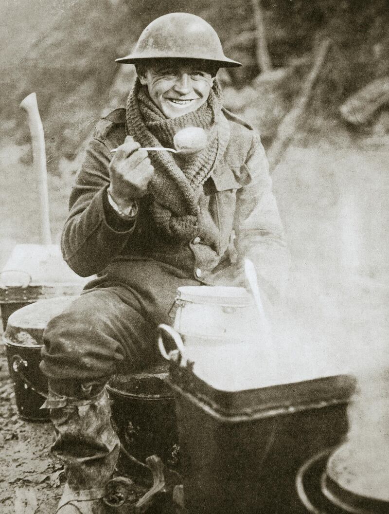 The cook saves a large one for himself', Somme campaign, France, World War I, 1916. Artist Unknown. (Photo by Historica Graphica Collection/Heritage Images/Getty Images)