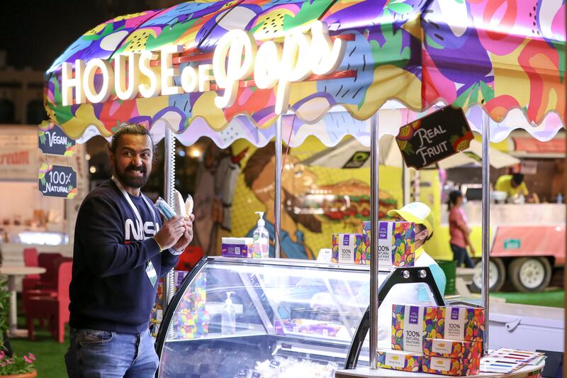 House of Pops, a healthier alternative to ice cream, at Etisalat Beach Canteen.