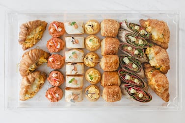 Canapes and bite-sized dishes are easy to eat and afford you variety