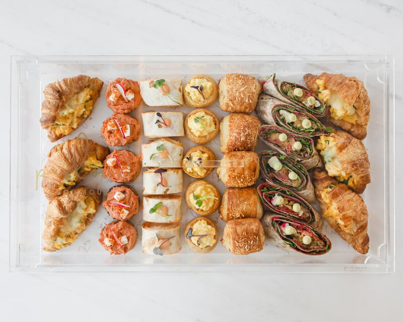 Canapes and bite-sized dishes are easy to eat and afford you variety