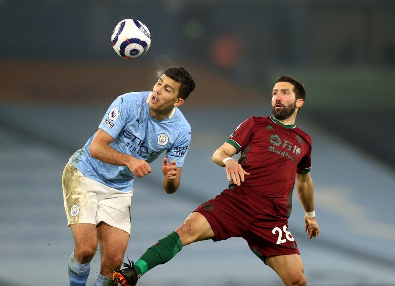 Rodri, 6 - A sublime pass from Rodri that picked out Mahrez in space on the right for the opener. He could have undone his hard work when he clipped Joao Moutinho who got back to his feet to assist the equaliser. PA