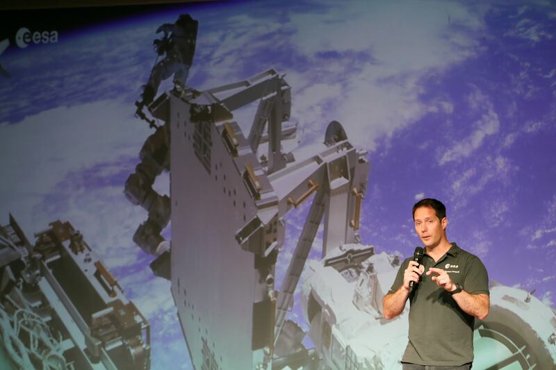 The astronaut spoke about his recent six-month mission on the International Space Station. Chris Whiteoak / The National
