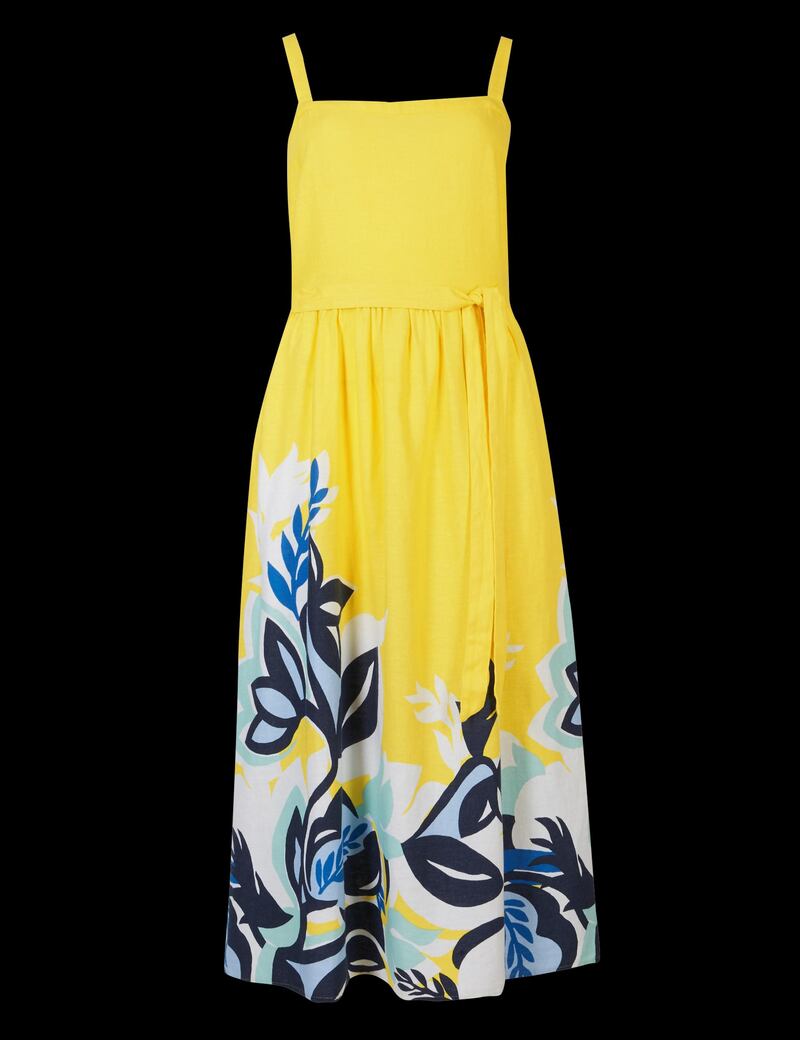 <p>Go big and bold in this dazzling sundress;&nbsp;Dh219, Marks and Spencer</p>
