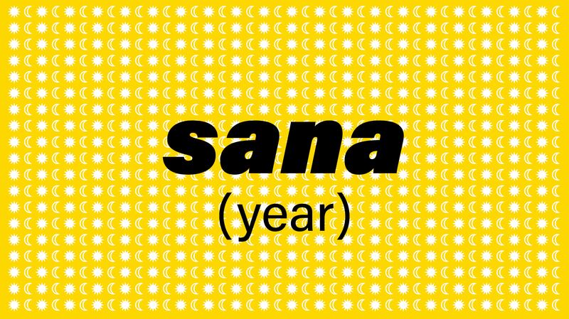 The Arabic word sana translates to year in English 