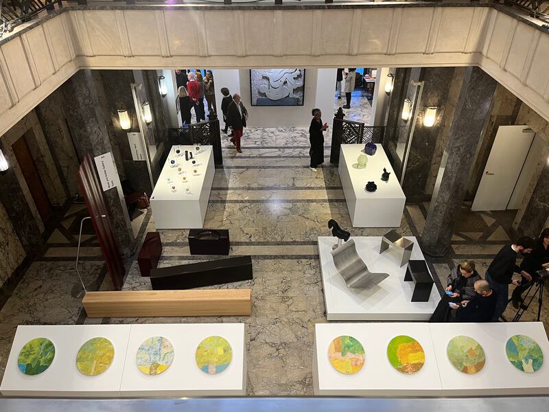 A view of the ground floor of Villa Empain during Menart Fair. Photo: Maghie Ghali
