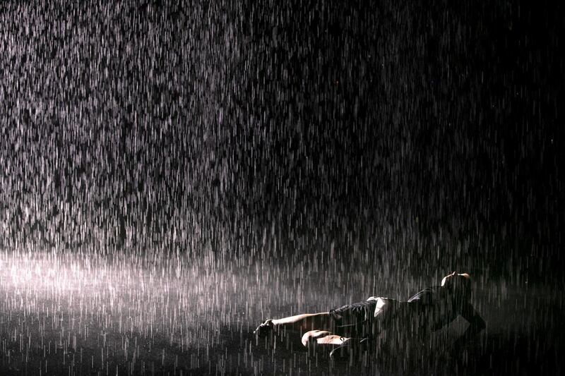 SHARJAH, UNITED ARAB EMIRATES - FEBRUARY, 14 2019.

Dance performance by Company Wayne McGregor at Sharjah's Rain Room.

(Photo by Reem Mohammed/The National)

Reporter: 
Section:  AC