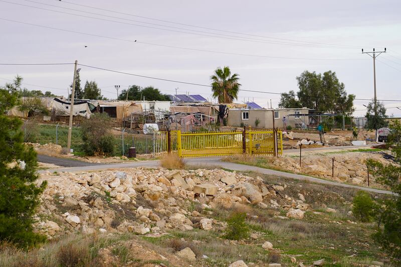 The Israeli settlement of Carmel abuts the Palestinian village