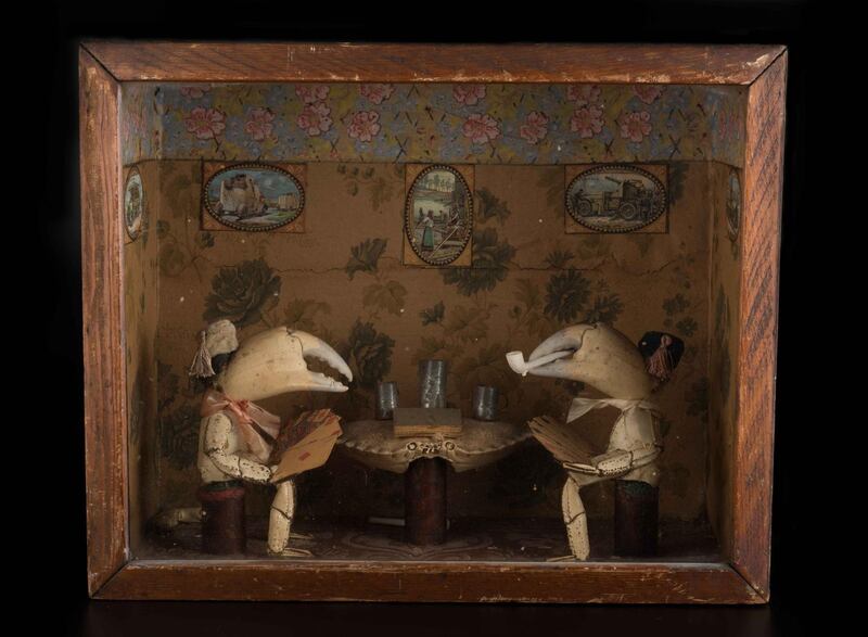 Shared by the York Castle Museum, these models made from crab legs and claws playing cards are feats of a strange imagination. 'Typical Victorians, they loved weird/creepy stuff,' the museum states on Twitter. Via @YorkCastle / Twitter