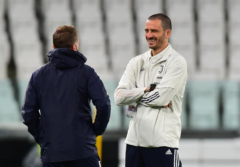 Juventus defender Leonardo Bonucci ahead of the cancelled Serie A match against Napoli. Reuters