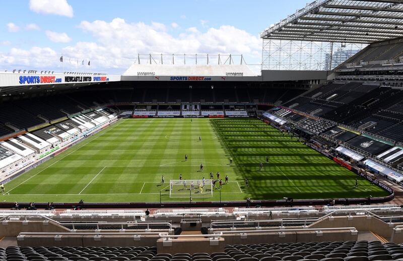 File photo dated 05-07-2020 of General view of the action in an empty St James' Park during the Premier League match at St James' Park, Newcastle. PA Photo. Issue date: Thursday September 10, 2020.The Premier League has insisted it has not rejected the Saudi Arabia-backed bid for Newcastle. See PA story SOCCER Newcastle.  Photo credit should read Laurence Griffiths/NMC Pool W/PA Wire.