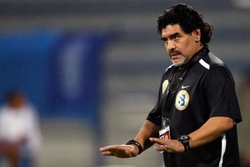 Diego Maradona has a two-year contract with Al Wasl but all that may not matter after a season with no silverware and the especially disappointing finish in the GCC Clubs Championship final.