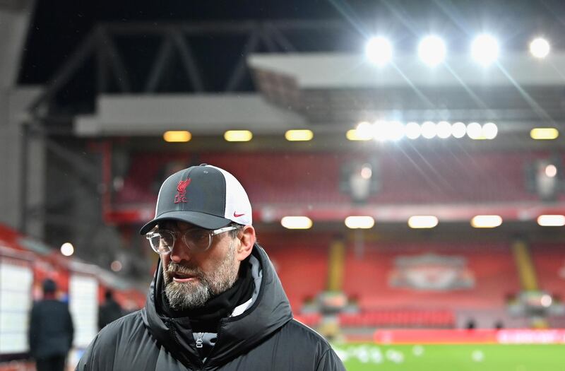 Liverpool manager Jurgen Klopp after the Anfield defeat. EPA