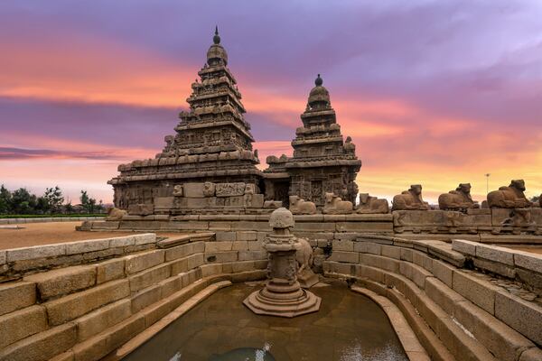 Shore Temple is named after the Bay of Bengal coastline it overlooks. Getty Images