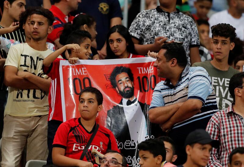 Egypt fans before the Egypt vs Guinea match in Borg El Arab, Alexandria, Egypt. Reuters