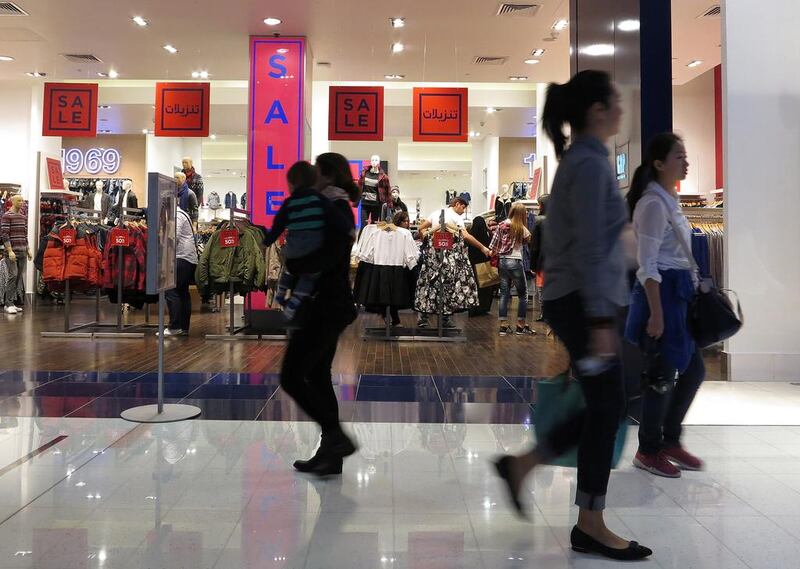 Shoppers at Dubai Mall. The Dubai Shopping Festival starts this week.  Jeffrey E Biteng / The National
