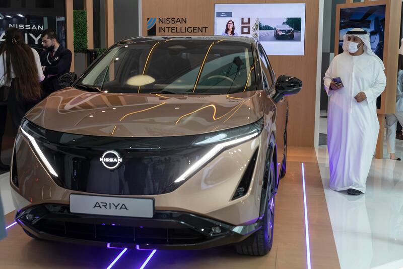 A Nissan Ariya electric model at EVIS.