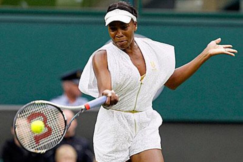 Venus "thankfully has some answers" to a spirited fight from Date-Krumm.