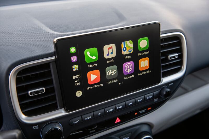 The SUV's central touchscreen