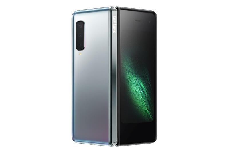 Samsung's new Galaxy Fold smartphone which features the world's first 7.3-inch Infinity Flex Display that works with the next-generation 5G networks. Courtesy Samsung / Handout via Reuters