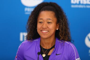 Naomi Osaka of Japan speaks to media ahead of the 2020 Brisbane International. Getty Images