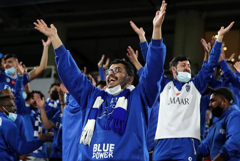 Al Hilal fans before the game. Chris Whiteoak / The National