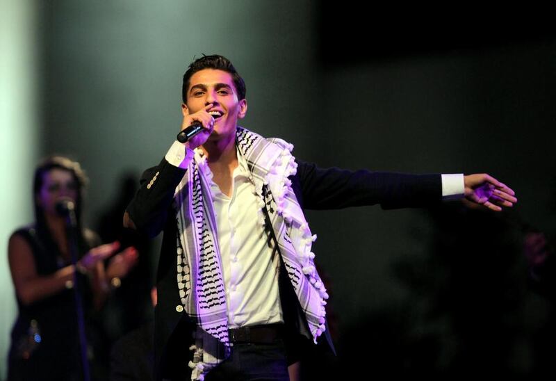 The Palestinian winner of Arab Idol 2012 Mohammed Assaf. AFP photo