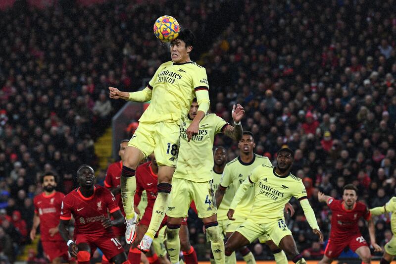 Takehiro Tomiyasu – 4. The Japanese was vulnerable to the press and got roughed up by Mane. He left White exposed for the third goal by getting caught upfield. Reuters