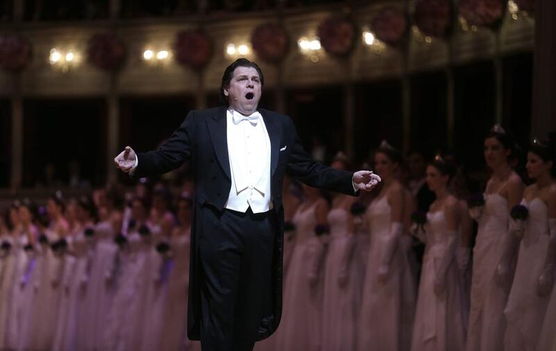 Canadian tenor Michael Schade performs during the opening ceremony. Herbert Neubauer / EPA