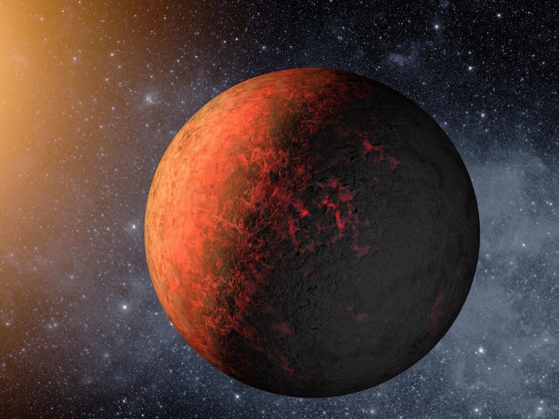 Discovered in 2011, KEPLER-20e is an Earth-size planet that orbits a sun-like star outside of the solar system. It is too close to its star to be in the habitable zone, so it cannot hold liquid water. 
However, the discovery was still groundbreaking because it was the first time small exoplanets were found to be orbiting around a star that was similar to the Sun. Courtesy: Nasa