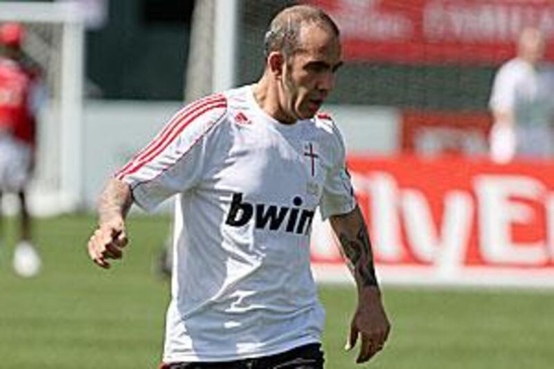 Di Canio in action for AC Milan Legends at the Emirates Airline Dubai Sevens last week.
