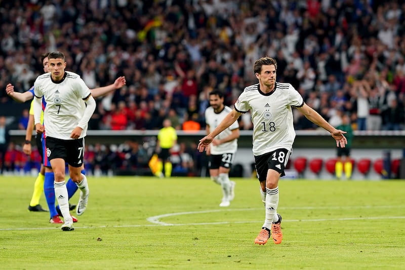 Jonas Hofmann celebrates at Allianz Arena. Getty