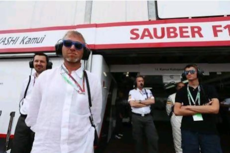 Roman Abramovich, the owner of Chelsea Football Club, was at the Sauber garage in Monaco last weekend.