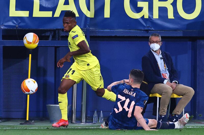 Samuel Chukwueze – 6 – The 21-year-old caused problems for Arsenal on a few occasions, displaying a burst of pace and skill on the right to beat Xhaka on the flank. AFP