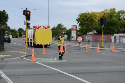 CHRISTCHURCH, NEW ZEALAND  MARCH 15: A police blockade is seen at the intersection of Brougham Street and Selwyn Street on March 15, 2019 in Christchurch, New Zealand. Roads were closed as police responded to an active shooter situation following shootings at two mosques in the city. 40 people have been confirmed dead, with a further 25 injured. The deaths occurred at Al Noor mosque on and the Linwood Masjid in Christchurch after armed men entered the mosques and opened fire. Four people, three men and a woman, are now in custody. (Photo by Kurt Langer/Getty Images)