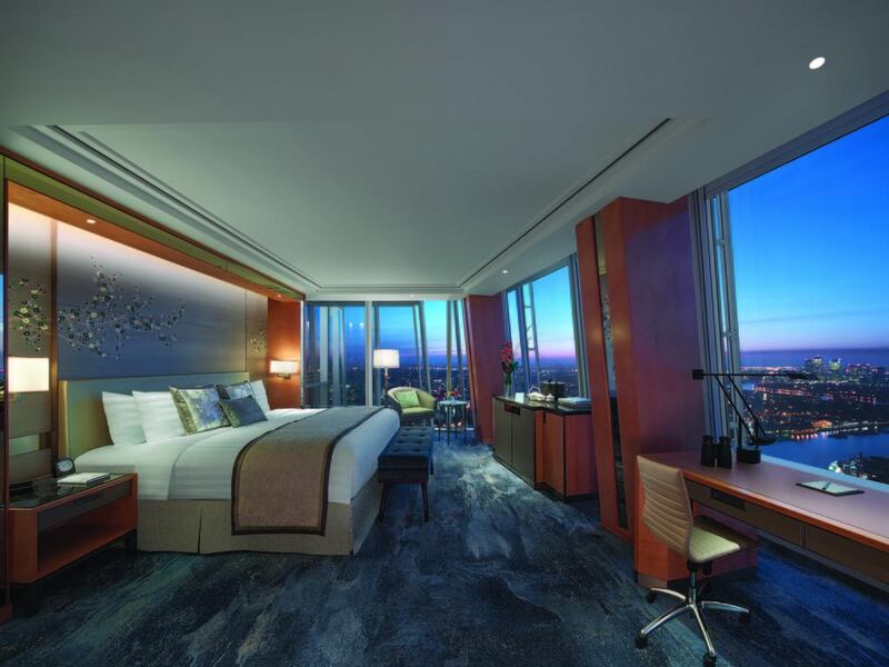 The Deluxe City View Room at Shangri-La Hotel at The Shard in London. Courtesy Shangri-La Hotels and Resort