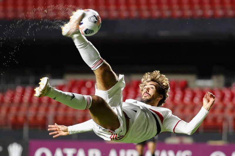 Sao Paulo's Igor Gomes during his team's 2-0 Copa Libertadores group-stage victory over Rentistas at the at Morumbi Stadium on Thursday, April 29. AFP