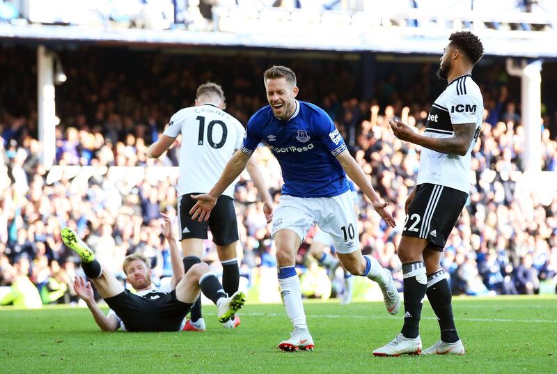 Centre midfield: Gylfi Sigurdsson (Everton) – The Icelander showed character to respond to his penalty miss with a classy brace to see off Fulham. Getty Images