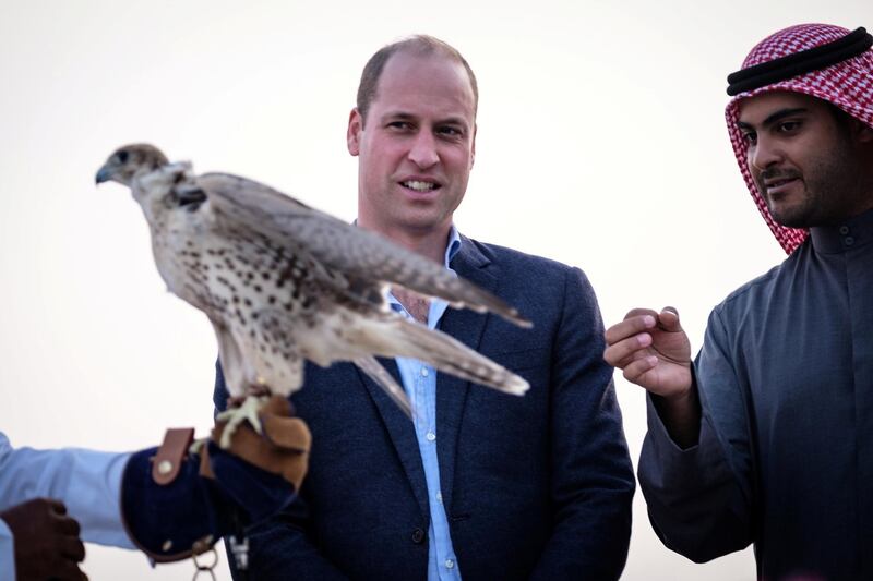 The Duke of Cambridge joined youg Kuwaitis for a special event in the desert outside Kuwait City. Twitter/ @KensingtonRoyal