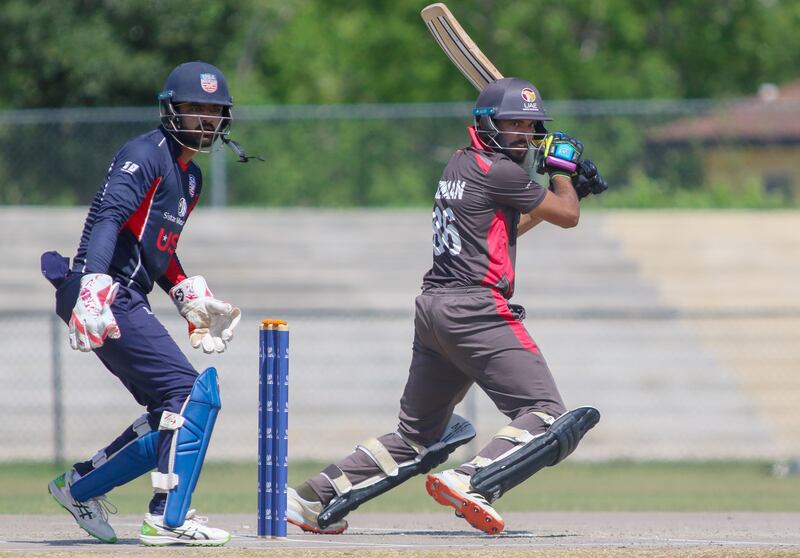 CP Rizwan scored a half-century for the second time in two days for UAE, but again it was in a losing cause as they went down to United States in Texas. 