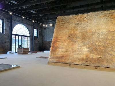 View of the Bahraini pavilion at the Venice Biennale of Architecture 2021. John Brunton