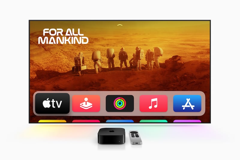 The Apple TV 4K's interface, powered by tvOS, is ad-free and like an iPhone interface on a bigger screen, which allows for easy navigation. Photo: Apple