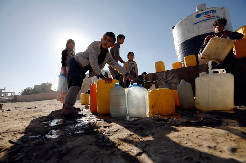 Many countries, including Yemen, face dire water shortages. EPA / Yahya Arhab