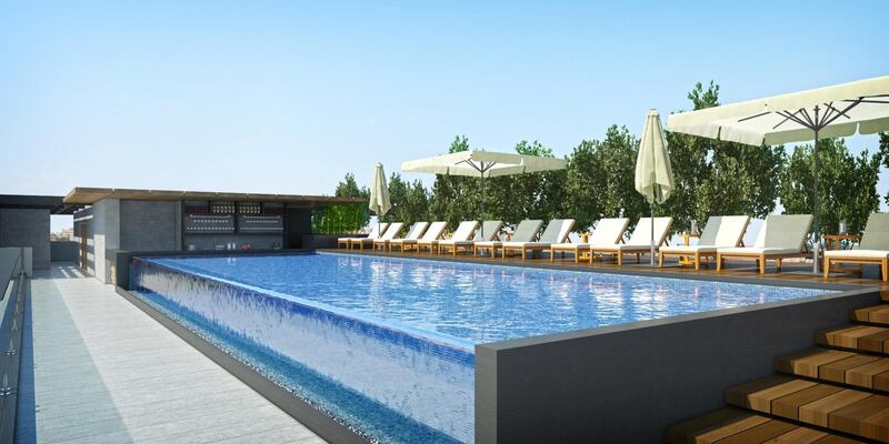 CampbellGray Living, Amman - Rooftop Pool. Courtesy Campbell Gray Hotels