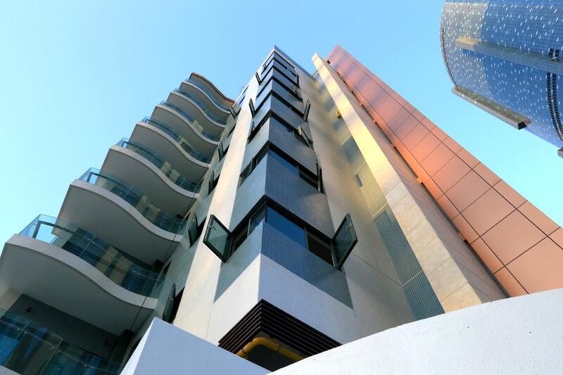 Above, Reem Diamond Residence at Reem Island, Abu Dhabi’s newest apartment block. Ravindranath K / The National