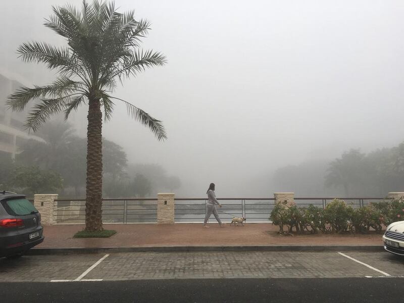 Early morning fog was affecting large parts of the country, including Dubai. Antonie Robertson / The National