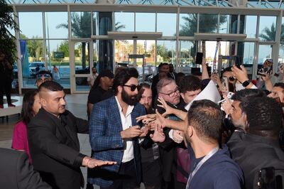Ranbir Kapoor interacts with fans at the Red Sea International Film Festival. Getty Images