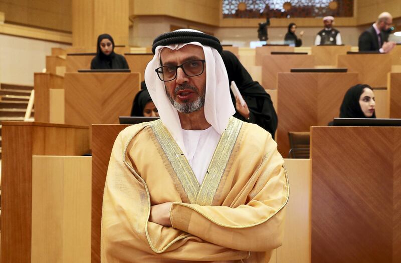  ABU DHABI , UNITED ARAB EMIRATES , Nov 14 – 2019 :-  Dherar Belhoul Al Falasi, FNC member during the first meeting of the Federal National Council session held at FNC office in Abu Dhabi. ( Pawan Singh / The National )  For News. Story by Haneen